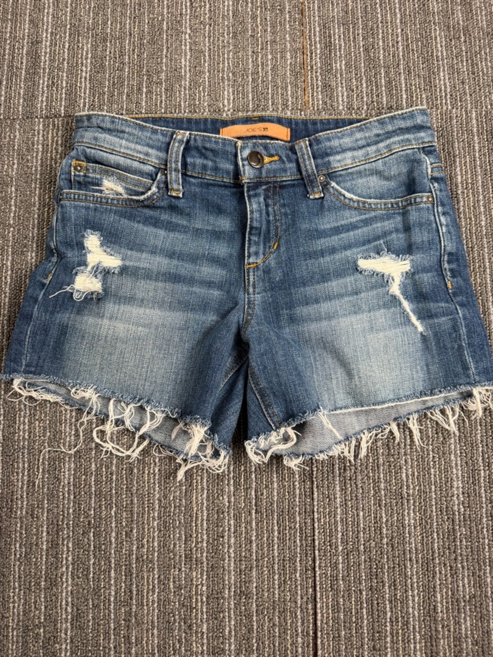 Joe's The Ozzie 4 inch Distressed Denim Cutoff Shorts in Blue